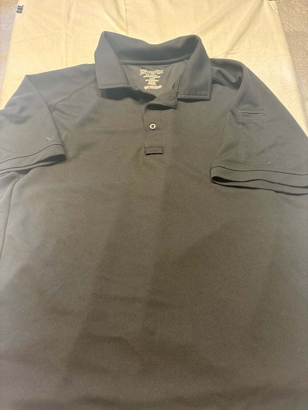 Vertx Coldblack Short Sleeve Tactical Polo Shirt Black Size Large VTX4000